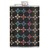 Colorful Flower Pattern Heupfles (Voorkant)