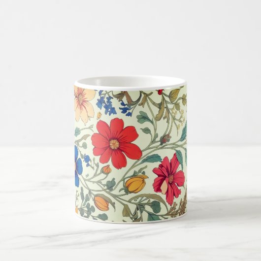 Colorful Flower Pattern Koffiemok (Center)