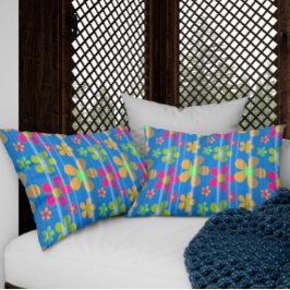 Colorful Flower Pattern Pillow Hoesje Kussensloop