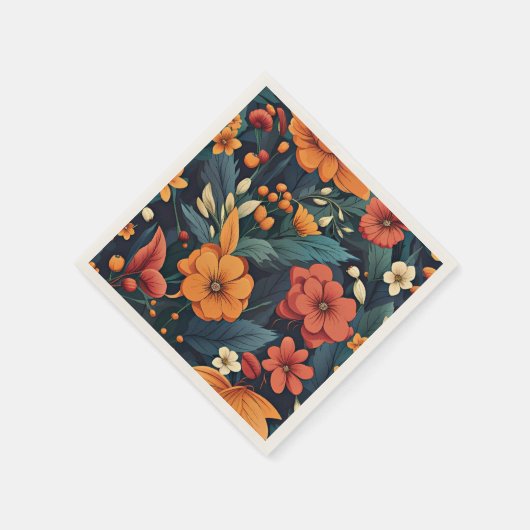 Colorful Flower Pattern Servet (Hoek)