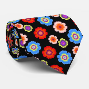 Colorful Flower Pattern Stropdas