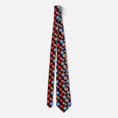Colorful Flower Pattern Stropdas (Achterkant)