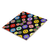 Colorful Flower Pattern Tegeltje (Zijkant)