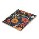 Colorful Flower Pattern Tegeltje (Zijkant)