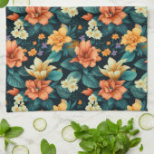 Colorful Flower Pattern Theedoek (Gevouwen)