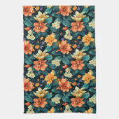 Colorful Flower Pattern Theedoek (Verticaal)