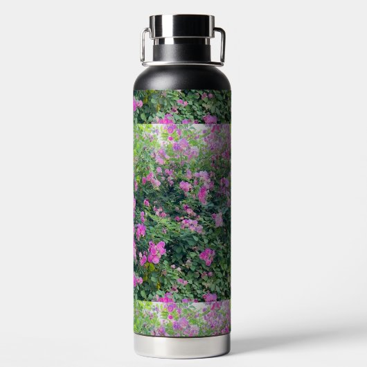 Colorful Flower Pattern Waterfles (Achterkant)