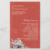 Colorful Flower Red Wedding Flat Program (Voorkant)