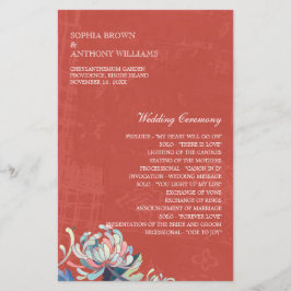 Colorful Flower Red Wedding Flat Program