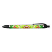 Colorful Flower-Shaped Mandala Zwarte Inkt Pen (Bovenkant)