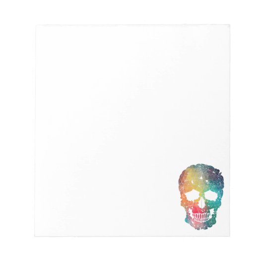 Colorful Flower Skull Notitieblok (Voorkant)