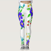 Colorful Flowered Girly Leggings (Voorkant)