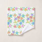 Colorful Flowered Towel Set Bad Handdoek (Wasdoekje)