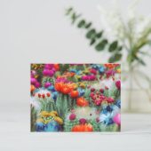 Colorful Flowering Cactus Garden Briefkaart (Staand voorkant)
