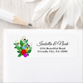 Colorful Flowers 02 Wedding Address Label (Insitu)
