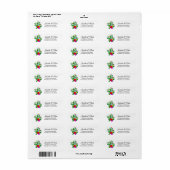 Colorful Flowers 02 Wedding Address Label (Full Sheet)
