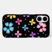 Colorful Flowers and Butterflies Case-Mate iPhone Case (Achterkant (horizontaal))