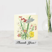 Colorful Flowers and Plants, "Thank You!" Postcard Kaart (Voorkant)