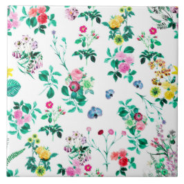 Colorful Flowers Beauful Floral Ceramic Tegel Tegeltje