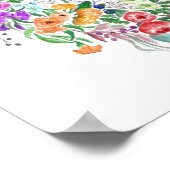 Colorful Flowers Bouquet Giraffe Poster Painting (Hoek)