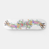 Colorful Flowers Bouquet Giraffe - Teken Floral Persoonlijk Skateboard (Horizontaal)