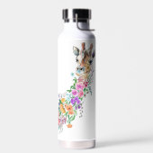 Colorful Flowers Bouquet Giraffe Water Fles (Links)