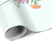 Colorful Flowers Bouquet Giraffe Wrapping Paper Cadeaupapier (Rol Hoek)