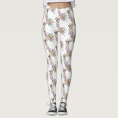 Colorful Flowers Bouquet-Giraffes - Tekening Moder Leggings (Voorkant)