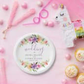 Colorful Flowers Bouquet Lijst Papieren Bordje (Feest)