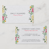 Colorful Flowers Bouquet Visitekaartje (Voorkant / Achterkant)