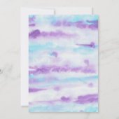 Colorful Flowers BouquetWatercolor Wedding Invite Kaart (Achterkant)