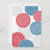 Colorful Flowers Bridal Shower Invitation Kaart (Achterkant)