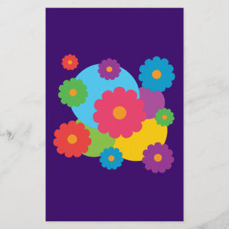 Colorful Flowers Briefpapier