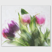 Colorful Flowers Cadeaupapier (Vlak)