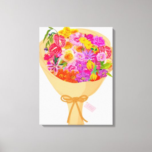 Colorful Flowers Canvas Print (Voorkant)