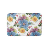 Colorful Flowers Collage Patroon Badmat (Voorkant)