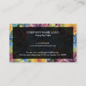 Colorful Flowers Collage Visitekaartje (Achterkant)