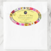 Colorful Flowers Cream Product Labels harten Logo (Tas)