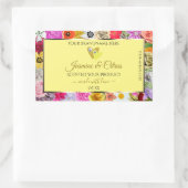 Colorful Flowers Cream Product Labels met hart (Tas)