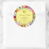 Colorful Flowers Cream Product Labels met hart (Tas)