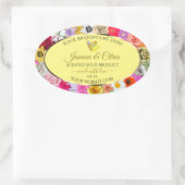 Colorful Flowers Cream Product Labels met hart (Tas)