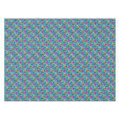 Colorful flowers daisies Blue Turquoise Purple  Tafelkleed (Voorkant (Horizontaal))