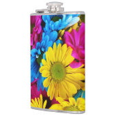 Colorful Flowers, Daisies - Blue Yellow Pink Heupfles (Links)