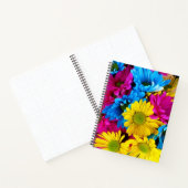 Colorful Flowers, Daisies - Blue Yellow Pink Notitieboek (Binnen)