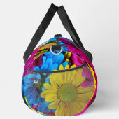 Colorful Flowers, Daisies - Blue Yellow Pink Plunjezak (Rechts)