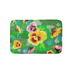 Colorful Flowers Design Badmat