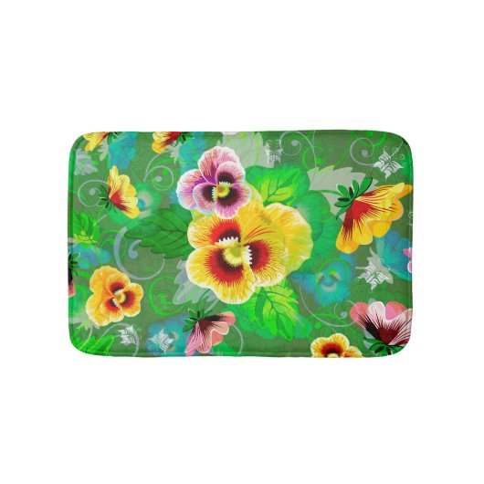 Colorful Flowers Design Badmat (Voorkant)