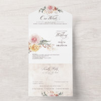 Colorful Flowers Elegant Boho Wedding