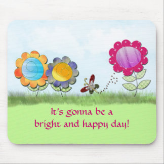 Colorful Flowers en een Butterfly-Muismat Muismat