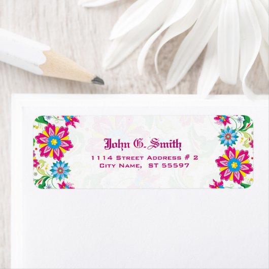 Colorful Flowers Etiket (Insitu)